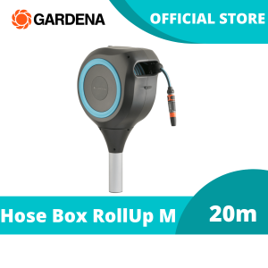 Garden Hose Box RollUp M on Metal Spike 20m