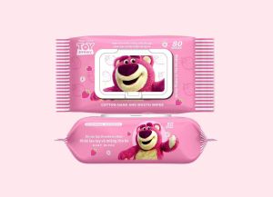 (10 Pack) Cartoon Baby Wipes Tissue Non-Alcohol / Baby Wet Tissue / Fragrance-Free Wipes