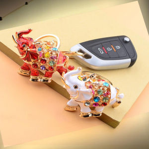 Hmeme ของขวัญปาร์ตี้ของผู้หญิงพวงกุญแจช้าง3D พลอยเทียมสุดหรูจี้กระเป๋าเครื่องประดับเสน่ห์เครื่องประดับเครื่องประดับเครื่องประดับสำหรับสาวๆ