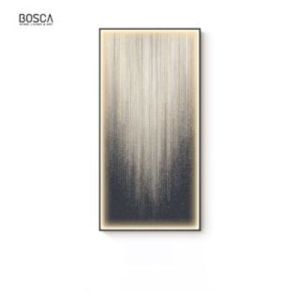 Bosca Living - Modern Luxury Painting with Remote Control LED light Lampu Dimmer / Lukisan Mewah dengan Lampu LED 3D Ukuran 50x100 dan 70x140 cm / Lukisan Dinding Gold / Wall Decoration / Hiasan Dinding Luxury / LED Painting
