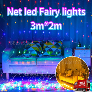 214LED Christmas Net led Light 3Mx2M LED Light Strip Christmas Lights for Room decor Fairy Lights Connectable Curtain net Christmas decoration light