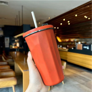 Straw Vacuum Water Bottle 304 Stainless Steel Stainless Steel Tumbler Sport Large Capacity Botol Air Tahan Panas Sejuk
