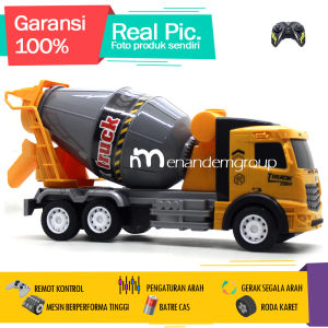 Mainan Mobil Remot Kontrol RC Truk Molen Semen Dumper Mixer Alat Besar Heavy Industries