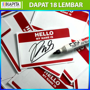 (isi 18) Stiker HELLO MY NAME IS Graftac Sticker Graffiti Stiker Tagging Stiker vandal hello ms name is