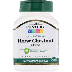 21st Century Horse Chestnut Extract Standardized 60 Capsules Circulation Support Antioxidant Horse Chestnut Supplement