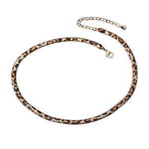 PENTU Leopard Print Leopard Print Snake Chain Uniquely Designed Versatile Vintage-Style Necklace Fashion Jewelry Womens Snake Bone Chain Summer