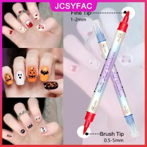 JCSYFAC 12 24 màu móng tay nghệ thuật bút 0.5mm sơn móng tay bút vẽ vẽ điểm lót sơn bút Kit