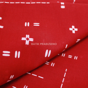 Batik Prabuseno Kain Batik Print Motif Rayan Merah Seri Kalanata