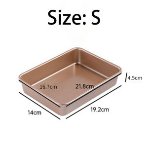 Rectangle Cake Pan Gold Non-Stick Loaf Pan Steel Oven Tray for Cooking Roasting Baking Pastry Biscuits