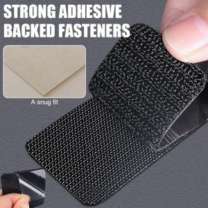 10/20Pairs Strong Self Adhesive Fastener Hook Non-slip Rug Stickers Sheet Sofa Fix Clip Multifunction Carpet Mat Fixing Stickers
