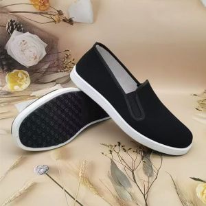 MenS New Cloth Shoes For Spring And Autumn Labor Protection Shoes Work Shoes With Thick Soft Soles Slip-On Shoes For Middle-Aged People