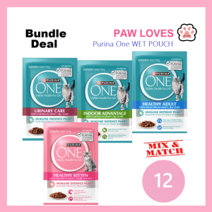 [Ready Stock] Purina One Pouch Cat Wet 70G - Bundle Deal 12 24 Pack  Urinary Care Adult Healthy Adult Chicken Ocean Fish 70G Kitten - Paw Loves
