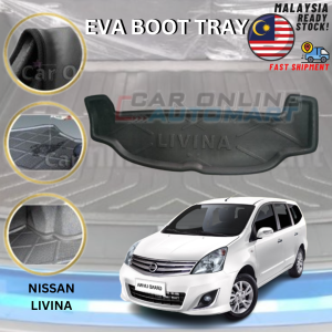 For NISSAN LIVINA 2008 - 2019 EVA Copolymer Car Boot Tray Trunk Tray Luggage Cargo Dulang But Kereta 汽车后箱垫