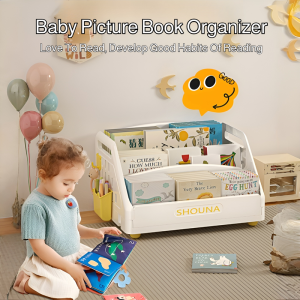 Picture Book Holder Multi-functional Storage Shelf Scientific Layering Structure Multi-scene Application