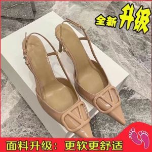 [Free Shipping] New Spring Collection: Women’S Pointed-Toe Shallow-Cut Single-Strap Sandals With A Thin Heel Perfect For Outdoor Wear In Solid Colors And Versatile Styles