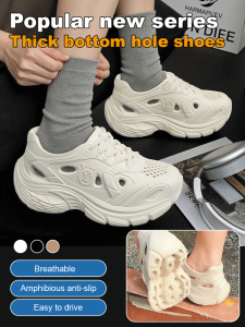 Womens platform height-enhancing sandals Beach shoes Womens dad shoes Casual sneakers Womens river trekking shoes EVA wading shoes