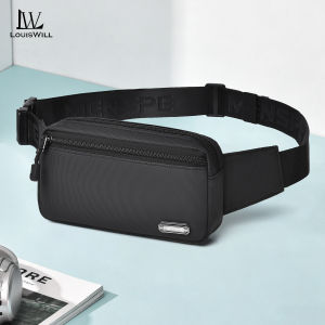 LouisWill Mens Waist Bag Casual Chest Bag Fashion Messenger Bag Travel Bag Business Bag Phone Bag Waterproof Lightweight Bag Leisure Sport Street Bag for College Student