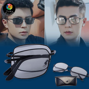 Kacamata Profesional Polarized Photochromic Night Vision Bingkai Lipat Bahan Metal Untuk Pria Mengemudi Kacamata memancing Sepeda Kacamata Olahraga Sunglasses