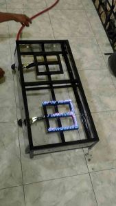 kompor roti bakar 2 tungku (40x80) pemantik (Kompor roti johnkebab burger dll