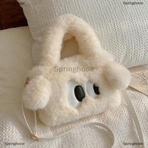 [COD] Springhooe Cute Big Eye Plush Handbags Womens Shoulder Crossbody Bag Messenger Bag Winter Soft Fluffy Tote Bag Girls Gifts