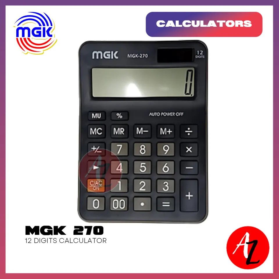 MGK 270 Calculator 12 Digits Quick Solve School Office Supplies