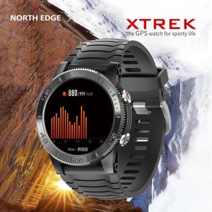 New NORTH EDGE X-TREK 360*360 High Resolution Screen GPS Watch Heart rate/VO2 MAX/SPO2/120 Sport modes Smartwatch
