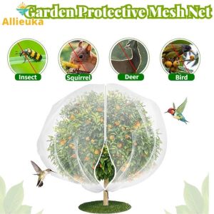 Allieuka Insect Net with Drawstring Zipper Garden Vegetable Fruit Bird and Insect Proof Protective Mesh Net