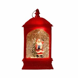 GJ56 Trang trí phát sáng Đèn ngủ Đồ trang trí nhỏ Di động Đồ trang trí Giáng sinh Ông già Noel Màn hình hiển thị hiệu ứng tuyết rơi Đèn lồng hình bông tuyết Trang trí Giáng sinh