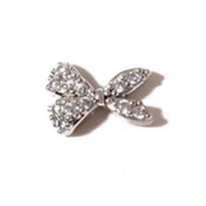 3D Bows Nail Art Charms Rhinestones Bows Charms Pearl Bowknot Nail Accessory 3D Alloy Nail Art Decoration for Women Girl