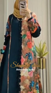 GAMIS PESTA SHAMARA MOTIF CANTIK AMORE RUBY