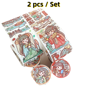 {SG Local} 2 Rolls In 1 Set 4.5cm x 2m Long Tirado Washi Tape For Birthday & Festival Childrens Day Gift