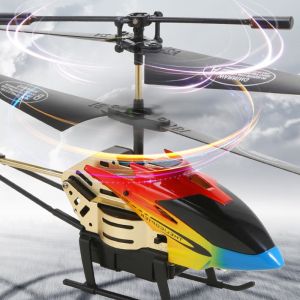 Remote Control Helicopter One Key Take-Off/Landing Metal Body Automatic Altitude Hold LED Light 3.5-Channels Gyro