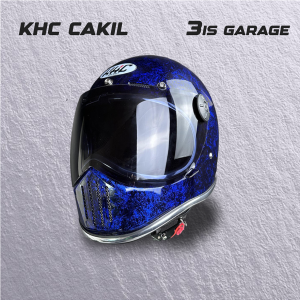 HELM CAKIL KHC MOTIF LIST CHROME KACA LUAR ORIGINAL FREE GOGLE+ST+BUFF MASKER