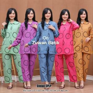 Setelan Tie Dye Wanita Lengan Panjang Terbaru
