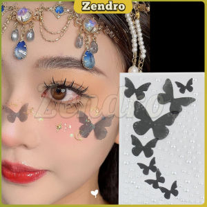 ZEO Butterfly Sticker Accessories Eye Corner Makeup Bright Diamond Tear Stage Face Decoration