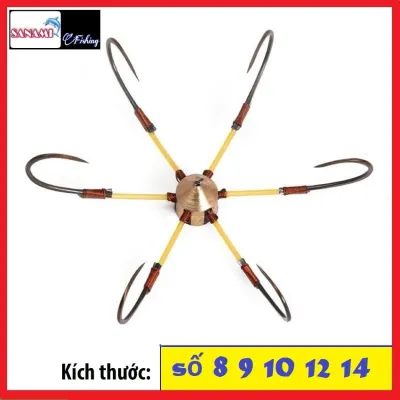 Lưỡi câu lục chân đồng Tứ chân đồng - Sanami Fishing lưỡi câu cá sông lưỡi câu lục tỳ lưỡi câu lục bềnh lưỡi câu chùm
