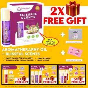 [AWCAKK] YOUBABY 3in1 Roll On Aromatherapy Oil Set 10ml Gift Box Travel Size Mini Aroma Essential Minyak Aromaterapi