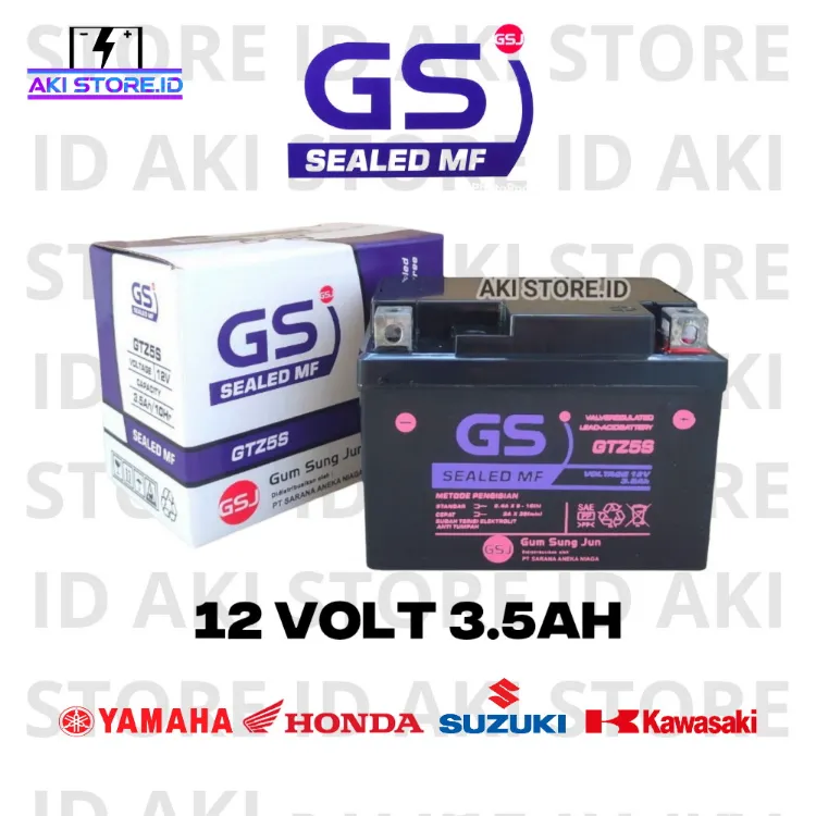 Aki Kering Motor Kawasaki ZX 130 Kaze GTZ5S GS J Accu Kering