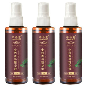 Black Hair Serum Dyeing Spray Black Hair Growth Shampoo 100ml Polygonum Multiflorum Natural White Hair To Black Promote