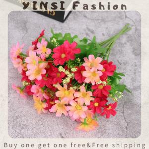 YINSI 1 Bouquet 7 Branch 28 Head Daisy Artificial Flower Wedding Holding Flowers Decor