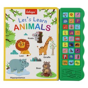 [HOPEBOOK] Lets Learn Animals 27 buttons Sound Book Buku Bunyi Kanak Kanak