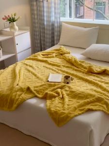 Blanket Throw Blanket Air Conditioning Blanket Shawl All-Season Taffeta Sofa Blanket Single Office Nap Bed Blanket LZD