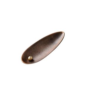 Modern Incense Holder Stand Ash Catcher Long Leafs Censer Copper Incense Sticks Holder Incense Base Sandalwood 叶形香托盘