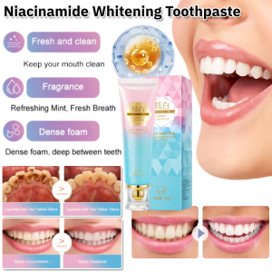Niacinamide Bright White Toothpaste Remove Tooth Stains Fresh Breath Clean Teeth Oral Gum Care Teeth Whitening Toothpaste