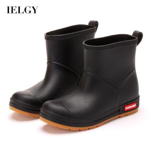 Ielgy Bốt đi mưa nữ ống ngắn cổ ngắn chống trượt giày đi mưa