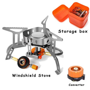 New Folding Camping Gas Stove Portable Collapsible Outdoor Backpacking Butane Gas Camping Picnic Stove Burners