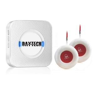 Daytech Wireless Calling System Pager Help Alarm Bell for Elderly Patient 1 Receiver 2 Button CC01 - Tulong na Alarm para sa Matatanda at Pasyente