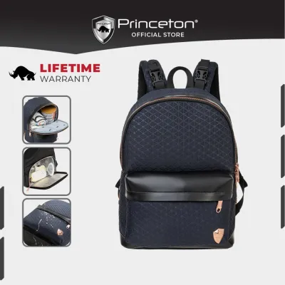 Princeton Goldiva Series Baby Diaper Bag - Black / Grey / Royal Blue