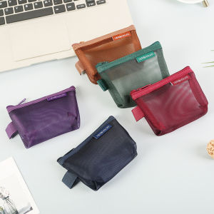 SeasTina กระเป๋าใส่ของเดินทางตาข่ายไนล่อนเครื่องสำอางแบบพกพากระเป๋าที่เก็บของจำนวนมากออแกไนเซอร์