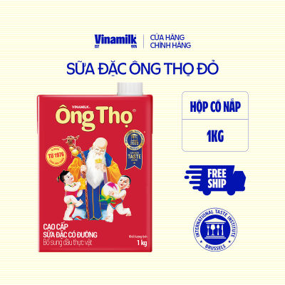 Bộ 5 Hộp Sữa đặc có đường Ông Thọ đỏ Vinamilk 1kg (Hộp giấy)